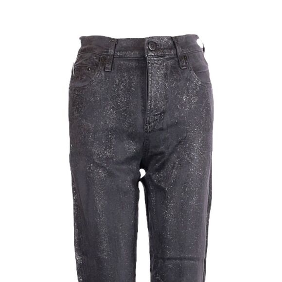 Citizens of Humanity Rocket High Rise Skinny Jeans Refraction Metallic Black 26 - Picture 4 of 11